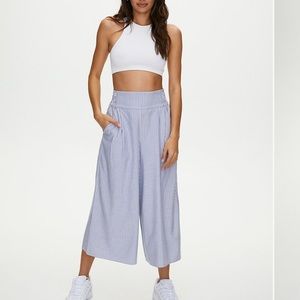 Sunday Best Aritzia blue and white Striped cullotes Pants summer